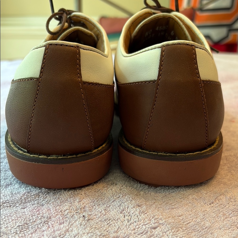 Polo by Ralph Lauren Brown and White Ladies Golf Shoes 6B - Picture 5 of 5